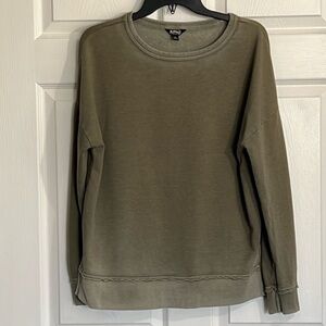 Buffalo David Bitton Women's Crewneck French Terry Sweatshirt, Olive Wood